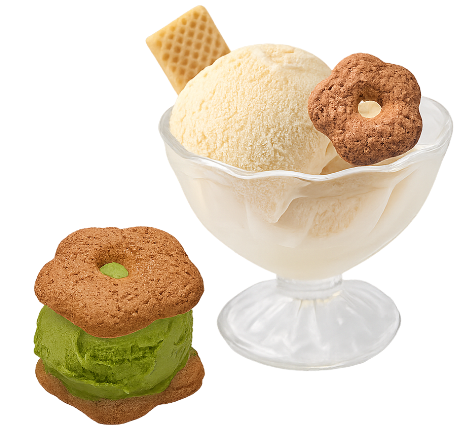 アイスクリームに添えて